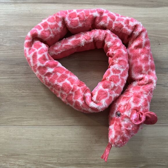 Pink Polka Dot Stuffed Animal Snake by Aurora Plushie Toy Christmas Present Gift - Picture 1 of 7